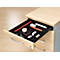 Schäfer Shop Pure Rollcontainer 1233, 3 Schübe & 1 Utensilienauszug, abschließbar, Rundgriffe, B 435 x T 765 x H 577 mm, weißalu/weißalu/Ahorn