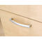 Schäfer Shop Pure Rollcontainer 1233, 3 Schübe & 1 Utensilienauszug, abschließbar, Rundgriffe, B 435 x T 765 x H 577 mm, weißalu/weißalu/Ahorn