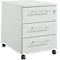 Schäfer Shop Pure Rollcontainer 333, 3 Schubladen, eckige Metallgriffe, abschließbar, B 434 x T 600 x H 570 mm, lichtgrau/lichtgrau