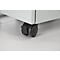 Schäfer Shop Pure Rollcontainer 333, 3 Schübe, abschließbar, Metallgriffe, Feinblech pulverbeschichtet, B 420 x T 600 x H 570 mm, schwarz
