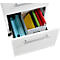 Schäfer Shop Pure Rollcontainer 36, 2 Schubladen, mit extra hohem Stauraumfach, eckige Metallgriffe, abschließbar, weiß/weiß