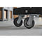 Schäfer Shop Pure Roulettes de transport, norme européenne, jusqu'à 300 kg, avec rebord d'empilage, roues pivotantes, L 610 x l 410 mm, HDPE &amp; TPU, noir profond RAL 9005