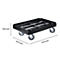 Schäfer Shop Pure Roulettes de transport, norme européenne, jusqu'à 300 kg, avec rebord d'empilage, roues pivotantes, L 610 x l 410 mm, HDPE &amp; TPU, noir profond RAL 9005