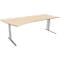 Schäfer Shop Pure Schreibtisch PLANOVA BASIC, B 2000 mm, Ahorn-Dekor, Gestell weiß 
