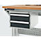 Schäfer Shop Pure Schubladenblock 411, für Arbeitstische AST31, links/rechts montierbar, 2 Schübe, abschliessbar, bis 50 kg, Stahl, lichtgrau/anthrazit