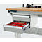 Schäfer Shop Pure Schubladenblock 411, für Arbeitstische AST31, links/rechts montierbar, 2 Schübe, abschliessbar, bis 50 kg, Stahl, lichtgrau/lichtgrau