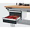 Schäfer Shop Pure Schubladenblock 411, für Arbeitstische AST31, links/rechts montierbar, 2 Schübe, abschliessbar, bis 50 kg, Stahl, weissaluminium/anthrazit