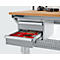 Schäfer Shop Pure Schubladenblock 411, für Arbeitstische AST31, links/rechts montierbar, 2 Schübe, abschliessbar, bis 50 kg, Stahl, weissaluminium/weissaluminium