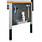Schäfer Shop Pure Seitenblende für manuell höhenverstellbare Arbeitstische AST31, 38 x 10 mm Lochraster, bis 50 kg, Stahl, anthrazitgrau