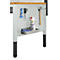 Schäfer Shop Pure Seitenblende für manuell höhenverstellbare Arbeitstische AST31, 38 x 10 mm Lochraster, bis 50 kg, Stahl, lichtgrau