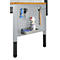 Schäfer Shop Pure Seitenblende für manuell höhenverstellbare Arbeitstische AST31, 38 x 10 mm Lochraster, bis 50 kg, Stahl, weissaluminium