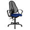 Schäfer Shop Pure Silla de oficina BALANCE 400 NET, contacto permanente, con reposabrazos, asiento ortopédico Fitness azul