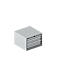 Schäfer Shop Pure SSI SCHÄFER armoire à tiroirs 27-27, 3 tiroirs, jusqu'à 200 kg, L 564 x P 572 x H 400 mm, aluminium blanc / aluminium blanc