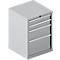 Schäfer Shop Pure SSI SCHÄFER armoire à tiroirs 27-27, 4 tiroirs, jusqu'à 200 kg, L 564 x P 572 x H 800 mm, aluminium blanc / aluminium blanc