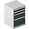 Schäfer Shop Pure SSI SCHAEFER armoire à tiroirs 27-27, 4 tiroirs, jusqu'à 200 kg, L 564 x P 572 x H 800 mm, bleu gentiane / bleu gentiane