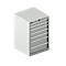 Schäfer Shop Pure SSI SCHÄFER armoire à tiroirs 27-27, 7 tiroirs, jusqu'à 200 kg, L 564 x P 572 x H 850 mm, gris clair / gris clair