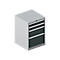 Schäfer Shop Pure SSI SCHÄFER ladekast 27-27, 4 laden, tot 75 kg, B 564 x D 572 x H 800 mm, antracietgrijs/wit aluminium