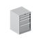Schäfer Shop Pure SSI SCHÄFER ladekast 27-27, 4 laden, tot 75 kg, B 564 x D 572 x H 800 mm, wit-aluminium/wit-aluminium