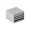 Schäfer Shop Pure SSI SCHÄFER ladekast 27-27, 4 schuifladen, tot 75 kg, B 564 x D 572 x H 400 mm, antracietgrijs/blank aluminium