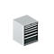 Schäfer Shop Pure SSI SCHÄFER ladekast 27-27, 6 laden, tot 200 kg, B 564 x D 572 x H 700 mm, antracietgrijs/aluminium, antracietgrijs/wit