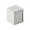 Schäfer Shop Pure SSI SCHÄFER ladekast 27-27, 6 schuifladen, tot 75 kg, B 564 x D 572 x H 700 mm, lichtgrijs/lichtgrijs