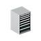 Schäfer Shop Pure SSI SCHÄFER ladekast 27-27, 7 laden, tot 75 kg, B 564 x D 572 x H 850 mm, antracietgrijs/wit aluminium
