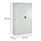 Schäfer Shop Pure Stahlschrank, aus Stahl, 4 Böden, 5 OH, abschließbar, B 1200 x T 400 x H 1935 mm, Lichtgrau RAL 7035