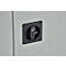 Schäfer Shop Pure Stahlschrank, aus Stahl, 4 Böden, 5 OH, abschließbar, B 800 x T 400 x H 1935 mm, lichtgrau RAL 7035