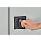 Schäfer Shop Pure Stahlschrank, aus Stahl, 4 Böden, 5 OH, abschließbar, B 800 x T 400 x H 1935 mm, lichtgrau RAL 7035
