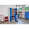 Schäfer Shop Pure Stahlschrank, Stahl, abschließbar, T 400 x H 1935 x B 950 mm, 5 OH, lichtgrau/enzianblau