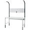 Schäfer Shop Pure Structure de table pour tables de travail AST31, 2 x colonnes de montage, 1 x paroi perforée, L 1500 x H 1615 mm, acier, gris anthracite/aluminium blanc