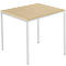 Schäfer Shop Pure Table de conférence, rectangulaire, piétement en tube carré, L 800 x P 700 x H 720 mm, érable/aluminium blanc