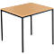 Schäfer Shop Pure Table de conférence, rectangulaire, piétement en tube carré, L 800 x P 700 x H 720 mm, hêtre/noir