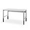 Schäfer Shop Pure Table de travail AST31, réglage en hauteur manuel, plateau mélaminé, 4 pieds, jusqu'à 500 kg, L 1500 x P 800 x H 800-1030 mm, gris clair/gris clair