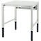 Schäfer Shop Pure Table de travail AST31, réglage en hauteur manuel, plateau mélaminé, 4 pieds, jusqu'à 500 kg, L 750 x P 800 x H 800-1030 mm, gris clair/gris clair