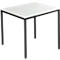 Schäfer Shop Pure Table en tube d'acier, carrée, pied en tube carré, L 800 x P 800 x H 720 mm, gris clair/noir