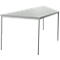 Schäfer Shop Pure Table en tube d'acier, forme trapèz, pied en tube carré, L 1600 x P 690 zéro x H 720 mm, gris clair/gris clair