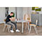 Schäfer Shop Pure Table en tube d'acier, rectangulaire, pied en tube carré, L 1400 x P 700 zéro x H 720 mm, gris clair/gris clair