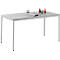 Schäfer Shop Pure Table en tube d'acier, rectangulaire, pied en tube carré, L 1400 x P 700 zéro x H 720 mm, gris clair/gris clair