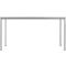 Schäfer Shop Pure Table en tube d'acier, rectangulaire, pied en tube carré, L 1400 x P 700 zéro x H 720 mm, gris clair/gris clair