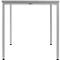 Schäfer Shop Pure Table en tube d'acier, rectangulaire, pied en tube carré, L 1400 x P 700 zéro x H 720 mm, gris clair/gris clair