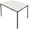 Schäfer Shop Pure Table en tube d'acier, rectangulaire, pied en tube carré, L 1400 x P 700 zéro x H 720 mm, gris clair/noir