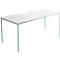 Schäfer Shop Pure Table en tube d'acier, rectangulaire, pied en tube carré, L 1400 x P 800 zéro x H 720 mm, gris clair/aluminium blanc