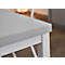 Schäfer Shop Pure Table en tube d'acier, rectangulaire, pied en tube carré, L 1400 x P 800 zéro x H 720 mm, gris clair/noir