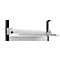 Schäfer Shop Pure Tablette réglable pour montage de table AST31, jusqu'à 30 kg, L 2000 x P 400 x H 120 mm, acier, gris clair