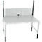 Schäfer Shop Pure Tischaufbau für Arbeitstische AST31, 2 x Aufbausäulen, 1 x Lochwand, B 1500 x H 1035 mm, Stahl, anthrazitgrau/lichtgrau