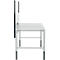 Schäfer Shop Pure Tischaufbau für Arbeitstische AST31, 2 x Aufbausäulen, 1 x Lochwand, B 1500 x H 1035 mm, Stahl, anthrazitgrau/lichtgrau