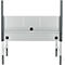 Schäfer Shop Pure Tischaufbau für Arbeitstische AST31, 2 x Aufbausäulen, 1 x Lochwand, B 1500 x H 1035 mm, Stahl, anthrazitgrau/lichtgrau