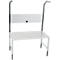Schäfer Shop Pure Tischaufbau für Arbeitstische AST31, 2 x Aufbausäulen, 1 x Lochwand, B 1500 x H 1615 mm, Stahl, anthrazitgrau/weißaluminium