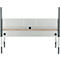 Schäfer Shop Pure Tischaufbau für Arbeitstische AST31, 2 x Aufbausäulen, 1 x Lochwand, B 2000 x H 1035 mm, Stahl, anthrazitgrau/lichtgrau